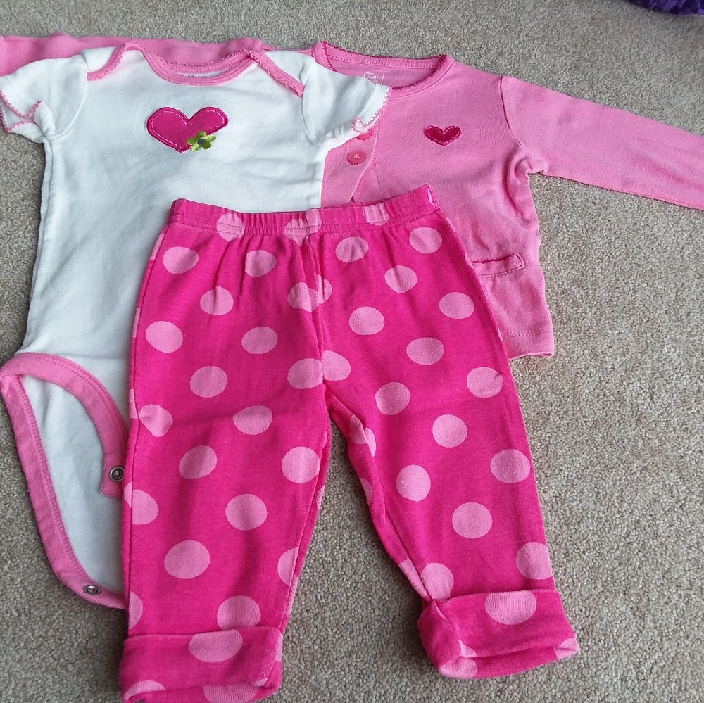 Just One You by Carter's girls 6mo 3 piece set